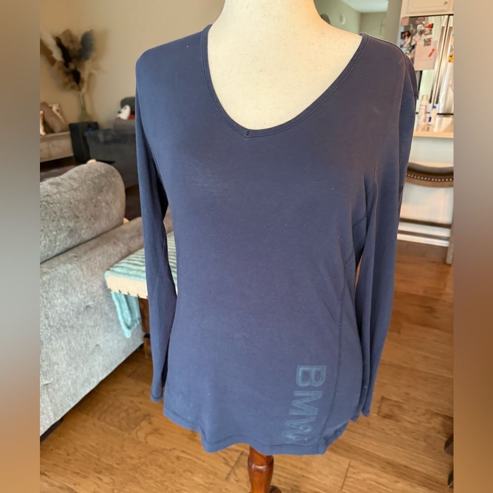 BMW Women's Deep Blue Long Sleeve Tee Medium